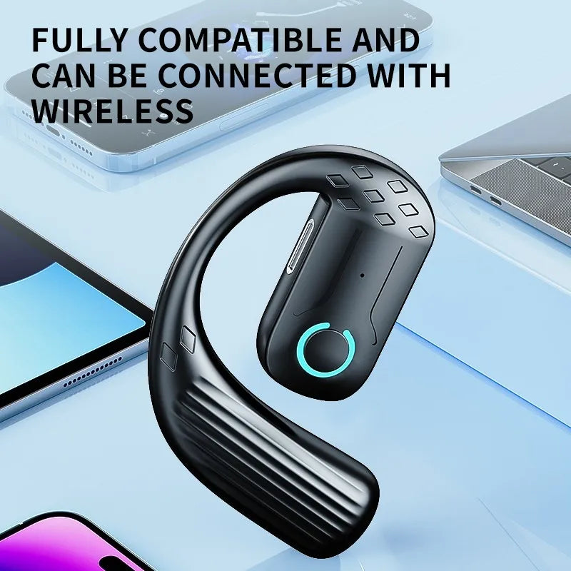 Fone de ouvido sem fio aberto Bluetooth 5.4 180 ° Rotação ajustável esquerda direita fone de ouvido universal com microfone esportivos