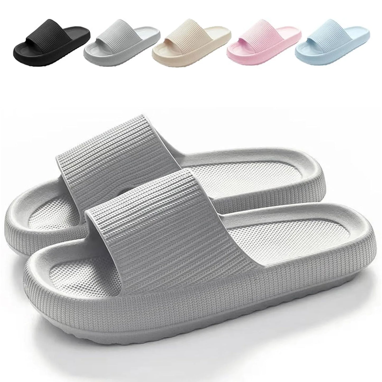 Chinelos Antiderrapantes Sliders Cloud Unissex macios com sola grossa