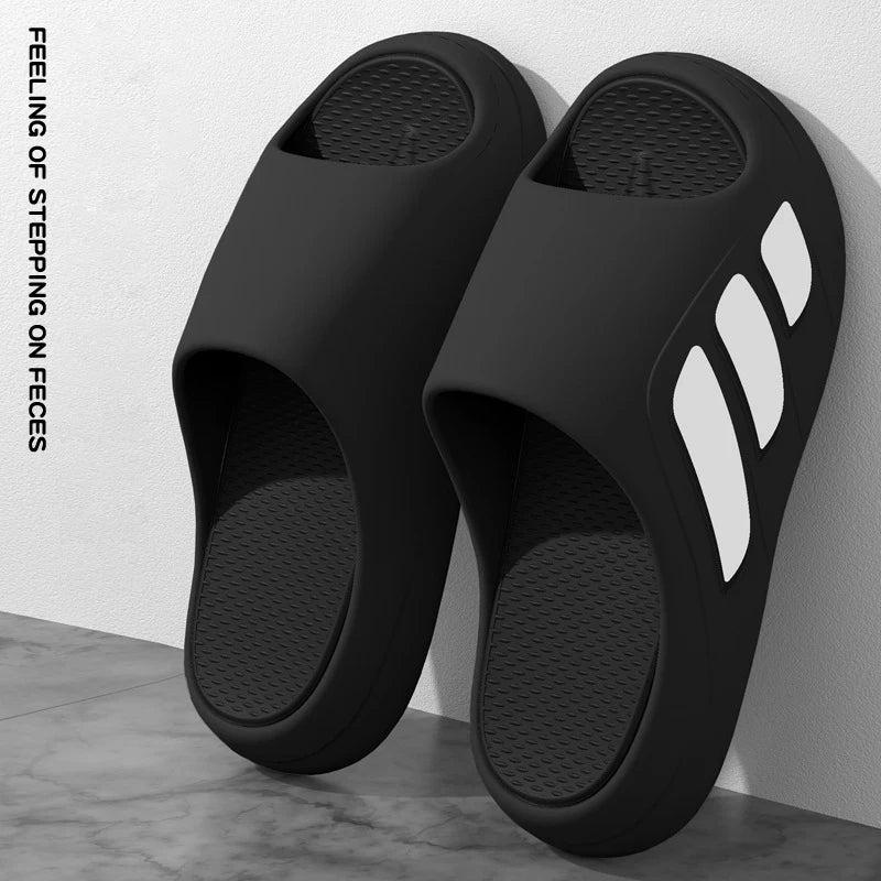 Chinelos masculinos slides com um sentido alto valor estético desgaste externo anti deslizamento fundo grosso