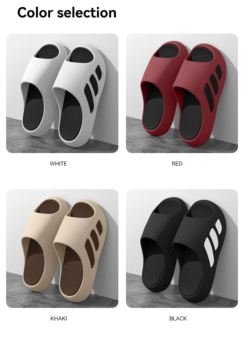 Chinelos masculinos slides com um sentido alto valor estético desgaste externo anti deslizamento fundo grosso