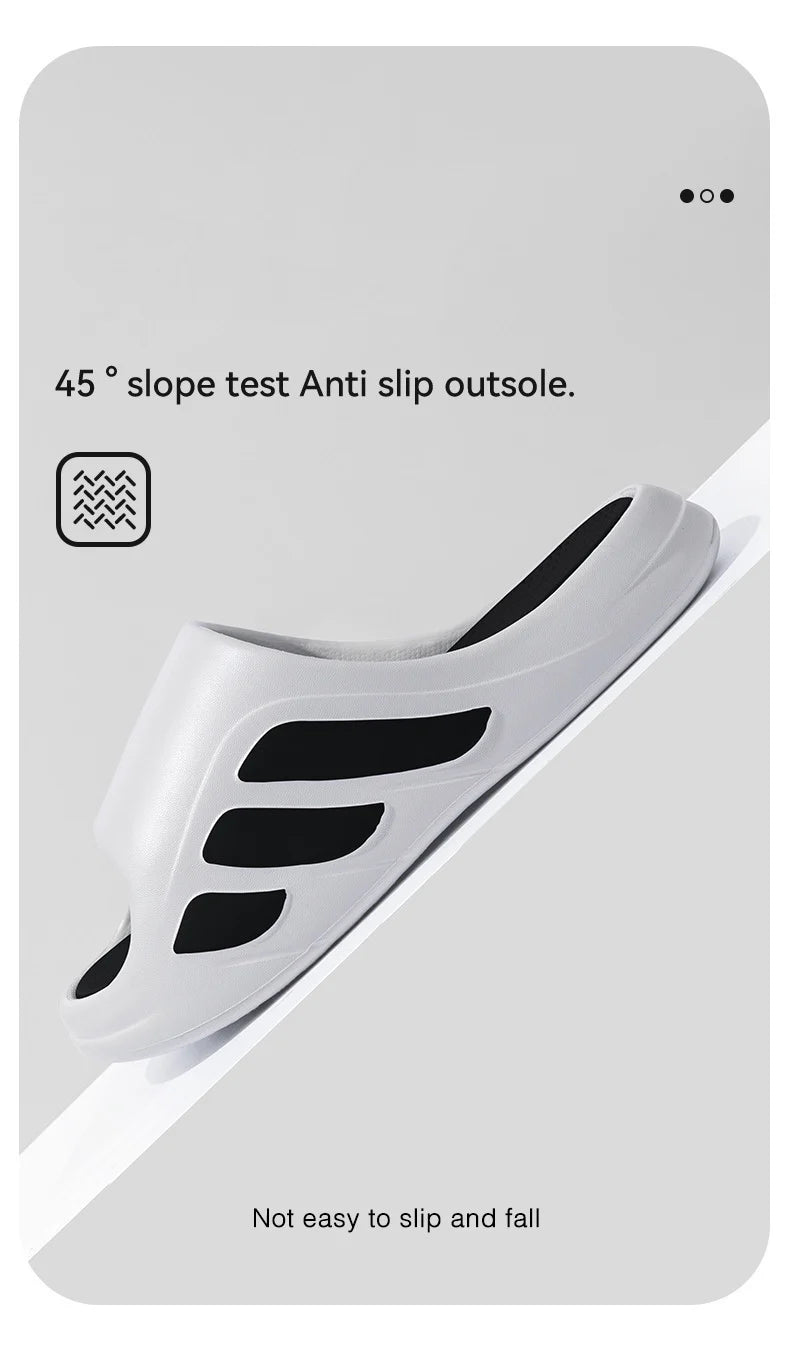 Chinelos masculinos slides com um sentido alto valor estético desgaste externo anti deslizamento fundo grosso