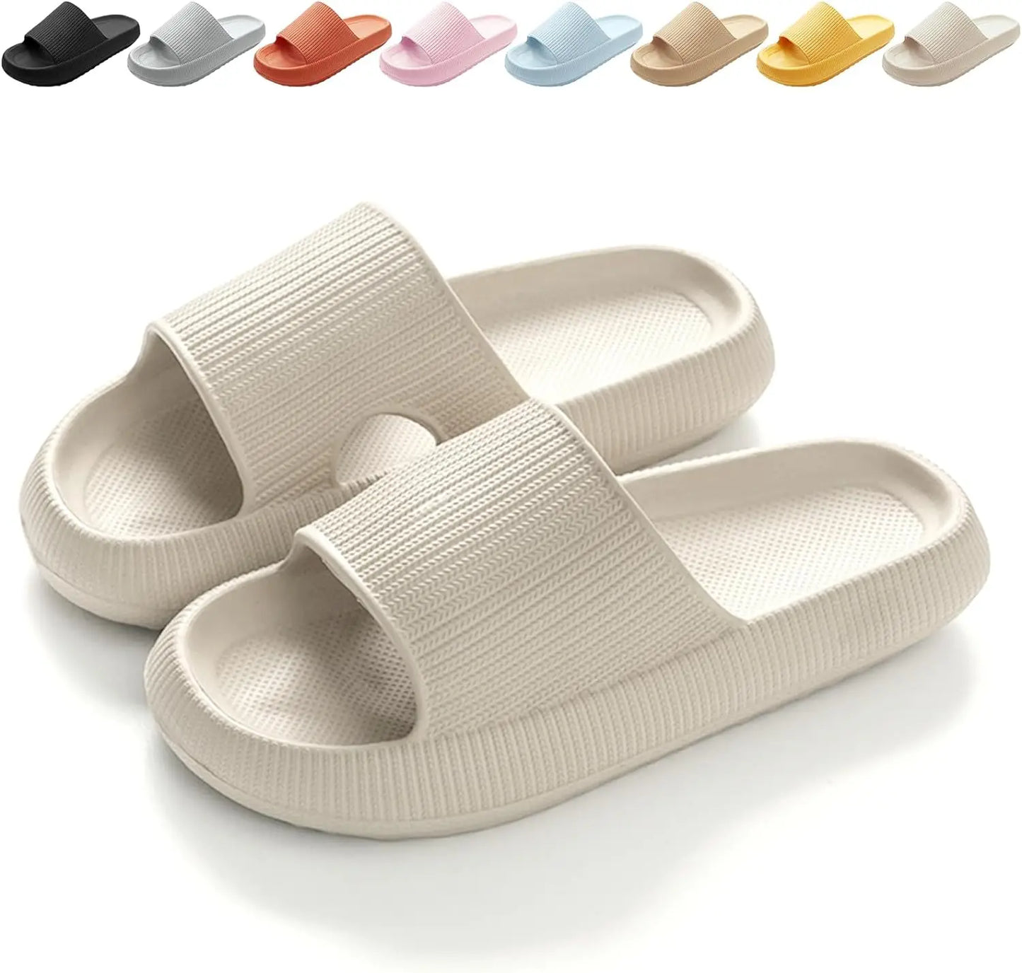 Chinelos Antiderrapantes Sliders Cloud Unissex macios com sola grossa