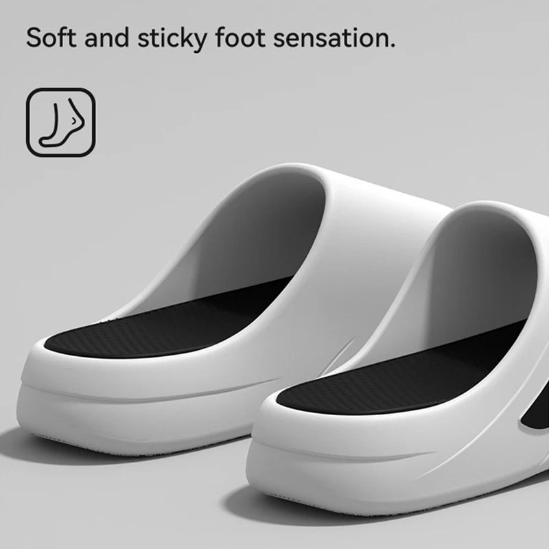 Chinelos masculinos slides com um sentido alto valor estético desgaste externo anti deslizamento fundo grosso