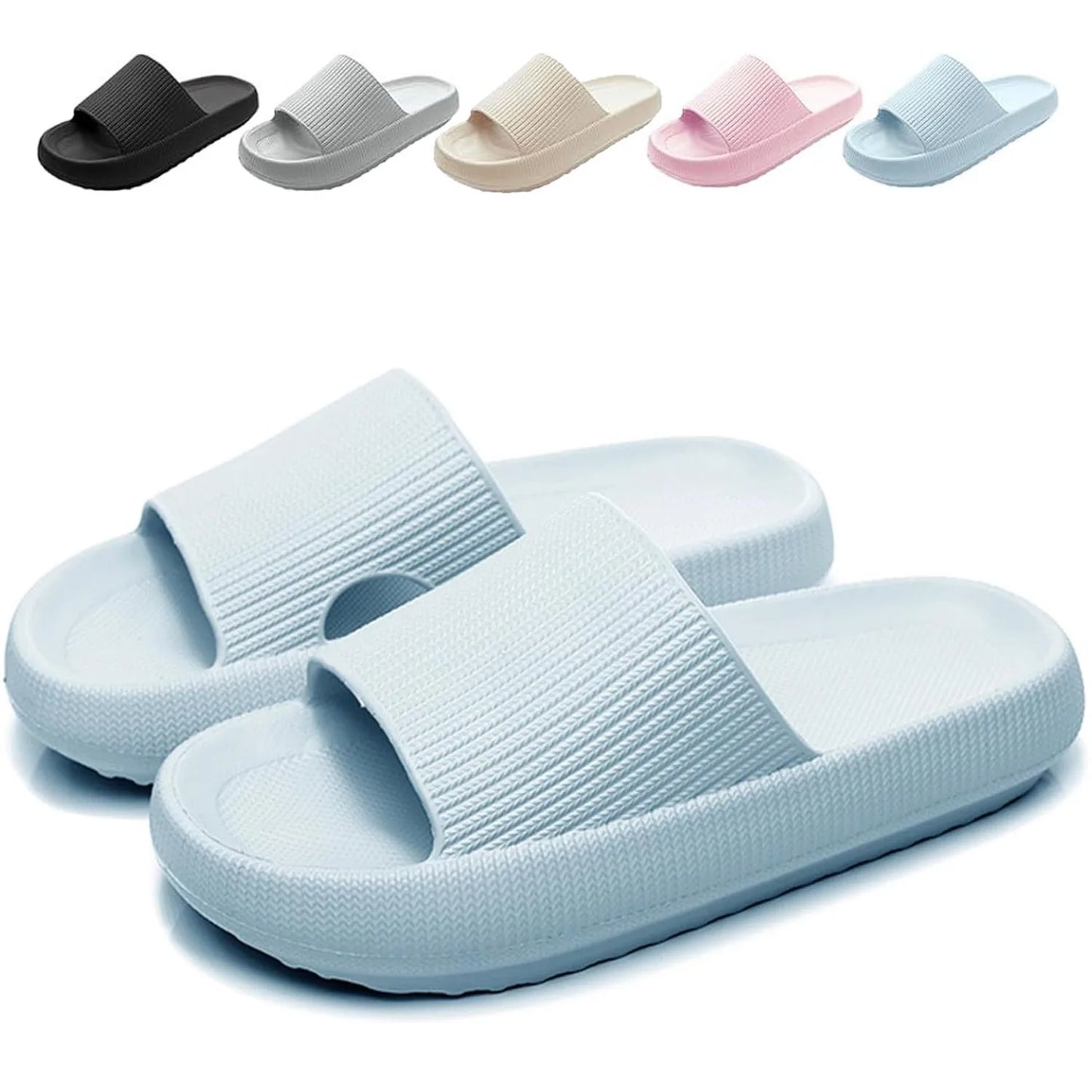 Chinelos Antiderrapantes Sliders Cloud Unissex macios com sola grossa