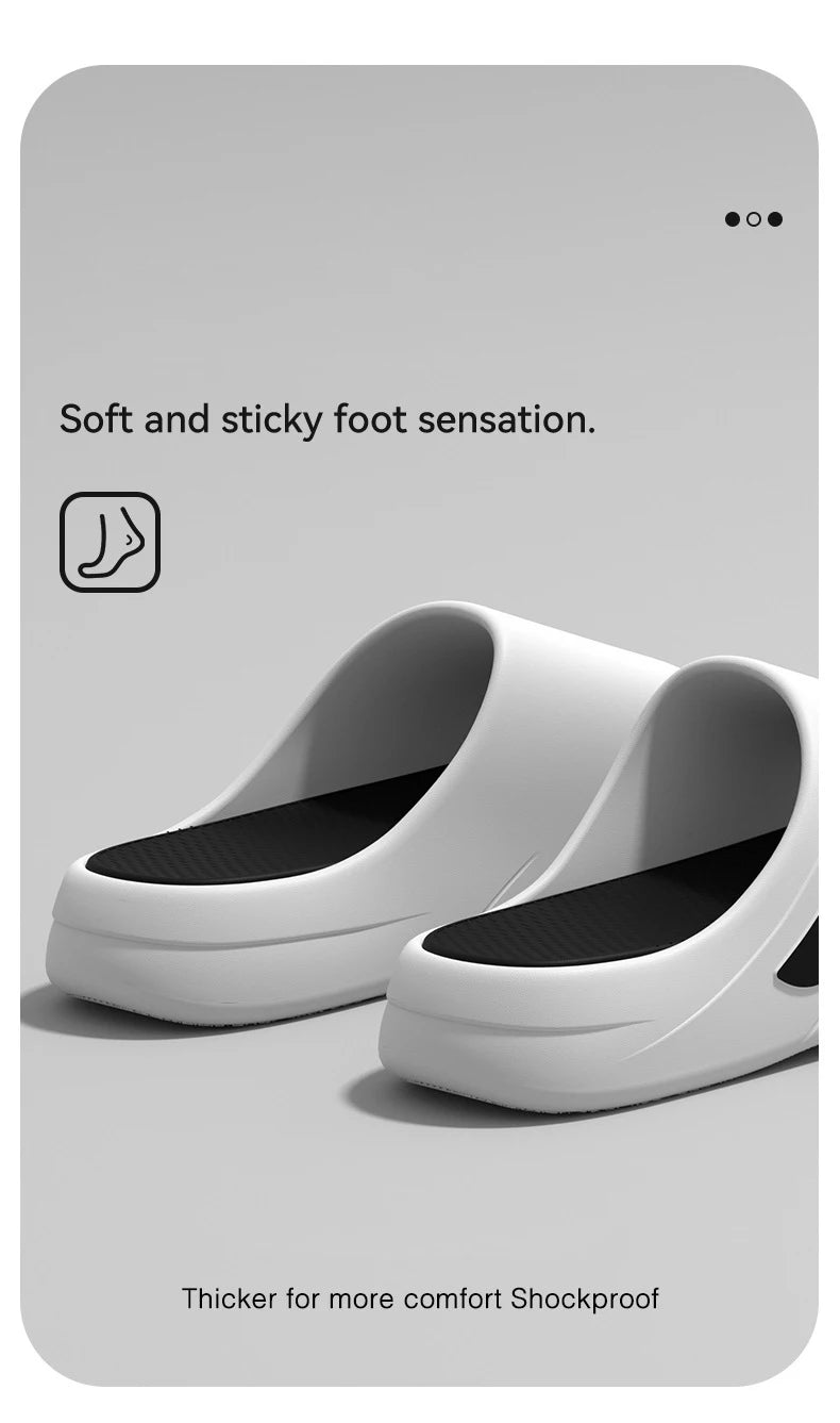 Chinelos masculinos slides com um sentido alto valor estético desgaste externo anti deslizamento fundo grosso