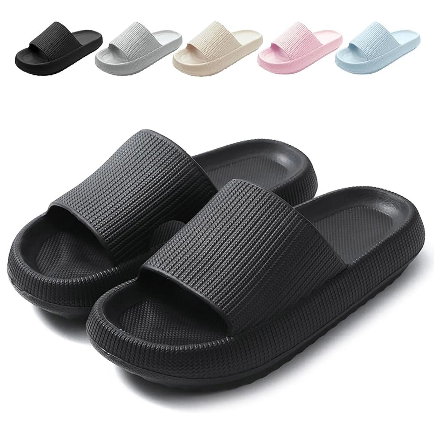 Chinelos Antiderrapantes Sliders Cloud Unissex macios com sola grossa