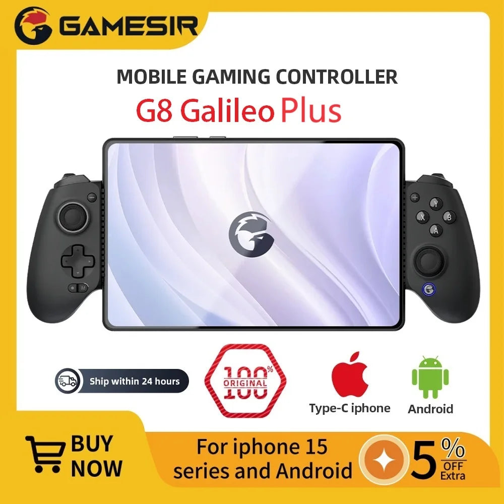 Controle Gamepad Gamesir Galileo G8 Plus com Bluetooth para Android IOS Switch Tablet Pc Celular Cor Cinza Espacial
