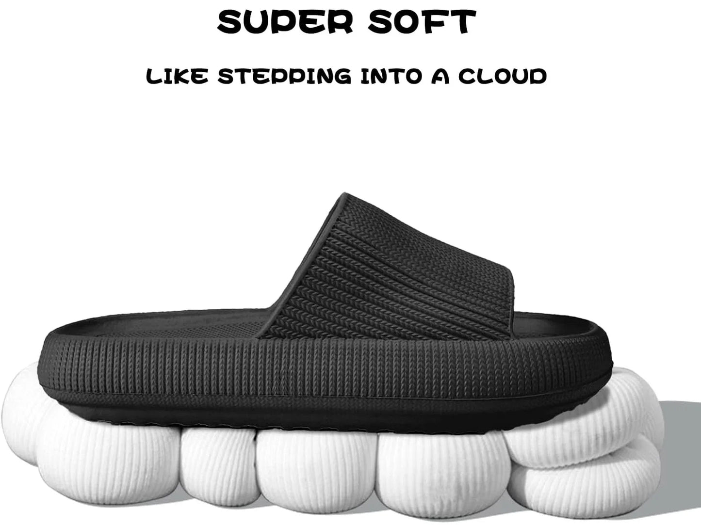 Chinelos Antiderrapantes Sliders Cloud Unissex macios com sola grossa