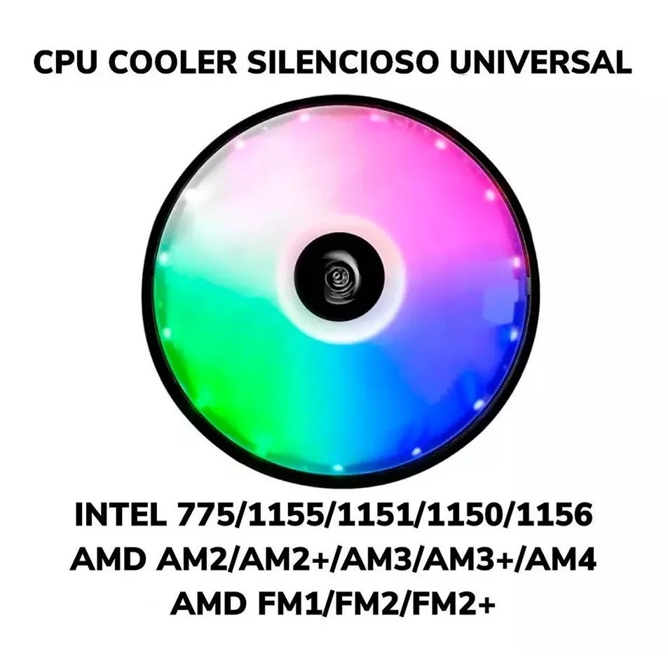 Processador Cooler Cpu Led 775 1150 1151 1155 Am3+ Am4 1200 Led Rgb