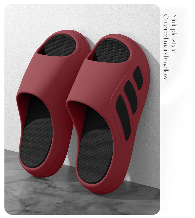 Chinelos masculinos slides com um sentido alto valor estético desgaste externo anti deslizamento fundo grosso