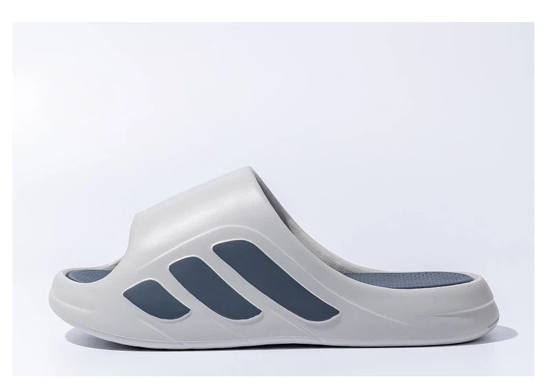 Chinelos masculinos slides com um sentido alto valor estético desgaste externo anti deslizamento fundo grosso