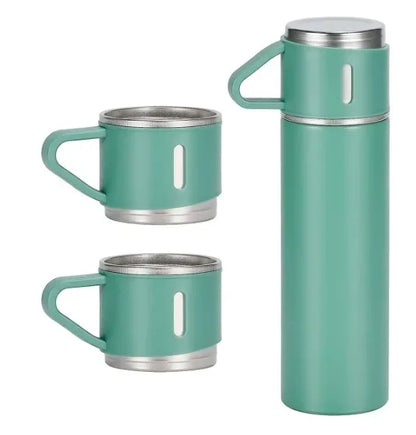 Garrafa Térmica 500ml Com Xícara Café Chá a Vácuo Inox Com 3 Xícaras Vacuum Flask Set 500ml Várias Cores Embalagem Presente