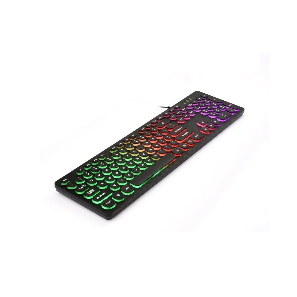 Teclado Gamer Knup KP-2059 QWERTY ABNT2 Português Brasil Preto Luz RGB Iluminado USB Ergonômico PC Notebook Jogos Computador