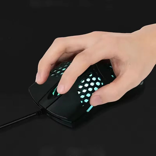 Mouse USB RGB Para Computador e Notebook Design Moderno LED Colorido Compatível Versátil e Preciso