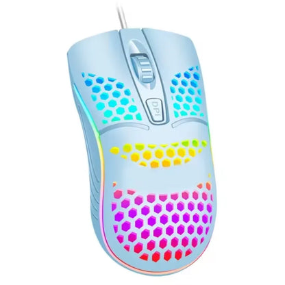 Mouse USB RGB Para Computador e Notebook Design Moderno LED Colorido Compatível Versátil e Preciso