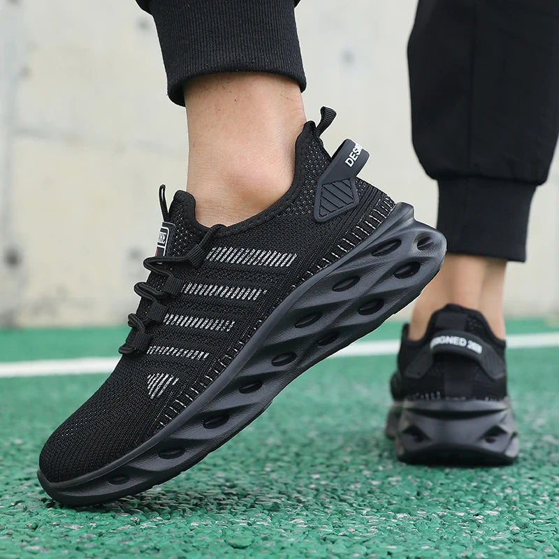 Tênis Unissex confortáveis casuais respirável tênis leves ao ar livre malha atlético jogging
