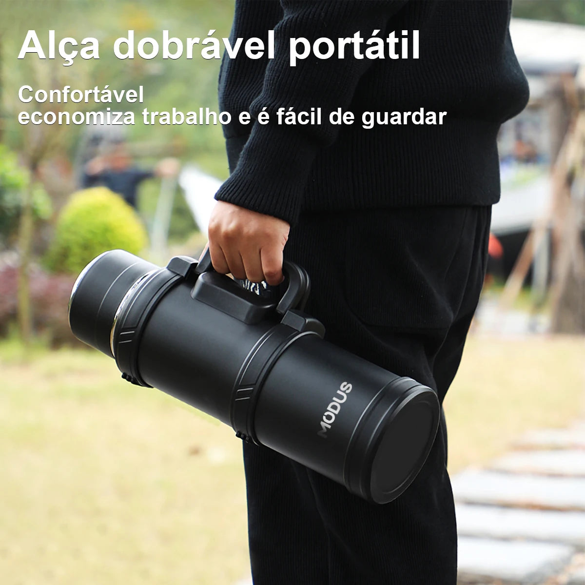 Garrafa Térmica de Água Camada Dupla Vácuo Aço Inoxidável，Capacidade extragrande Garrafa de Água Isolada para Uso Externo 2.4L