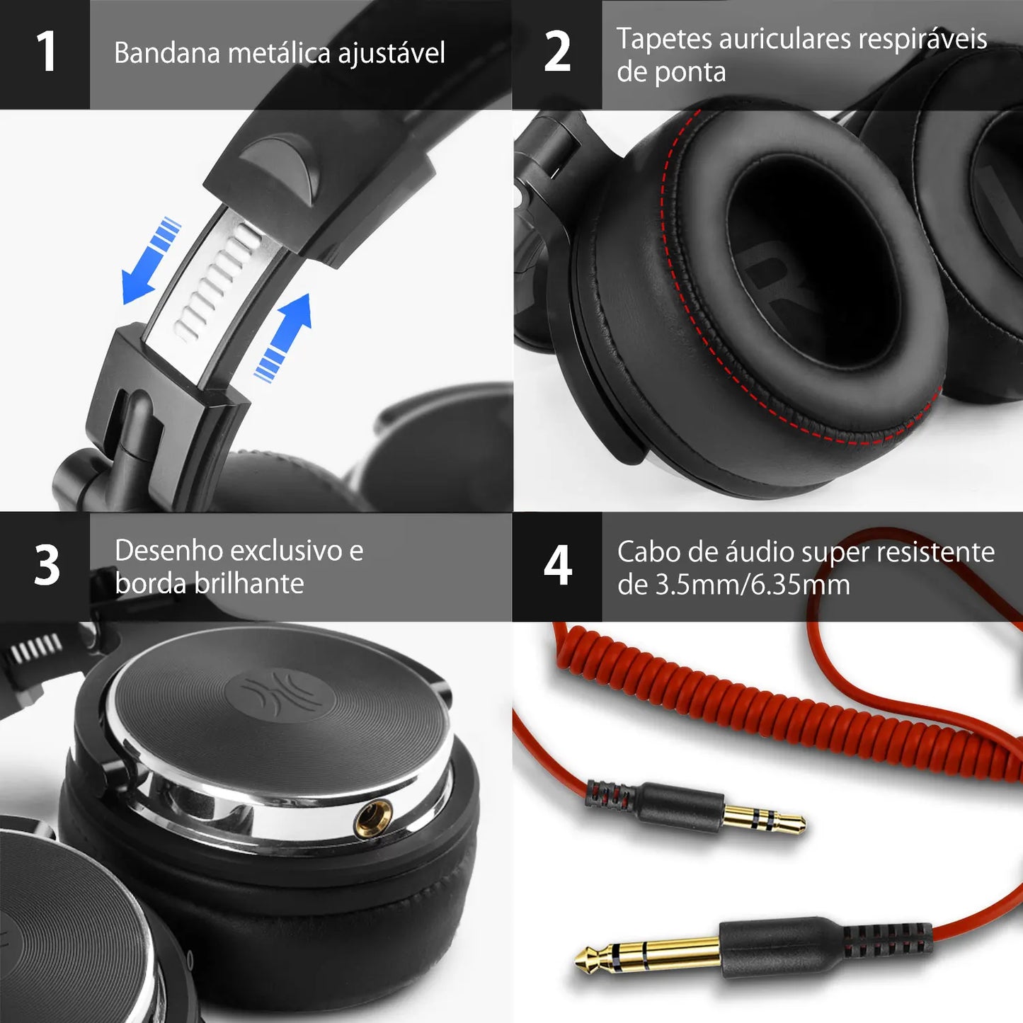 Headphones Professional Studio Pro 10/30/50 Oneodio Wired DJ Headphones With Microphone Over Ear HiFi Hi-Res Monitor Headset