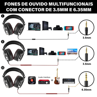 Headphones Professional Studio Pro 10/30/50 Oneodio Wired DJ Headphones With Microphone Over Ear HiFi Hi-Res Monitor Headset