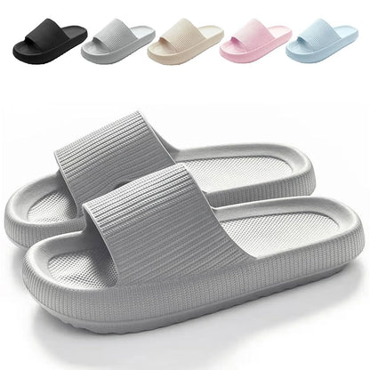 Chinelos Antiderrapantes Sliders Cloud Unissex macios com sola grossa