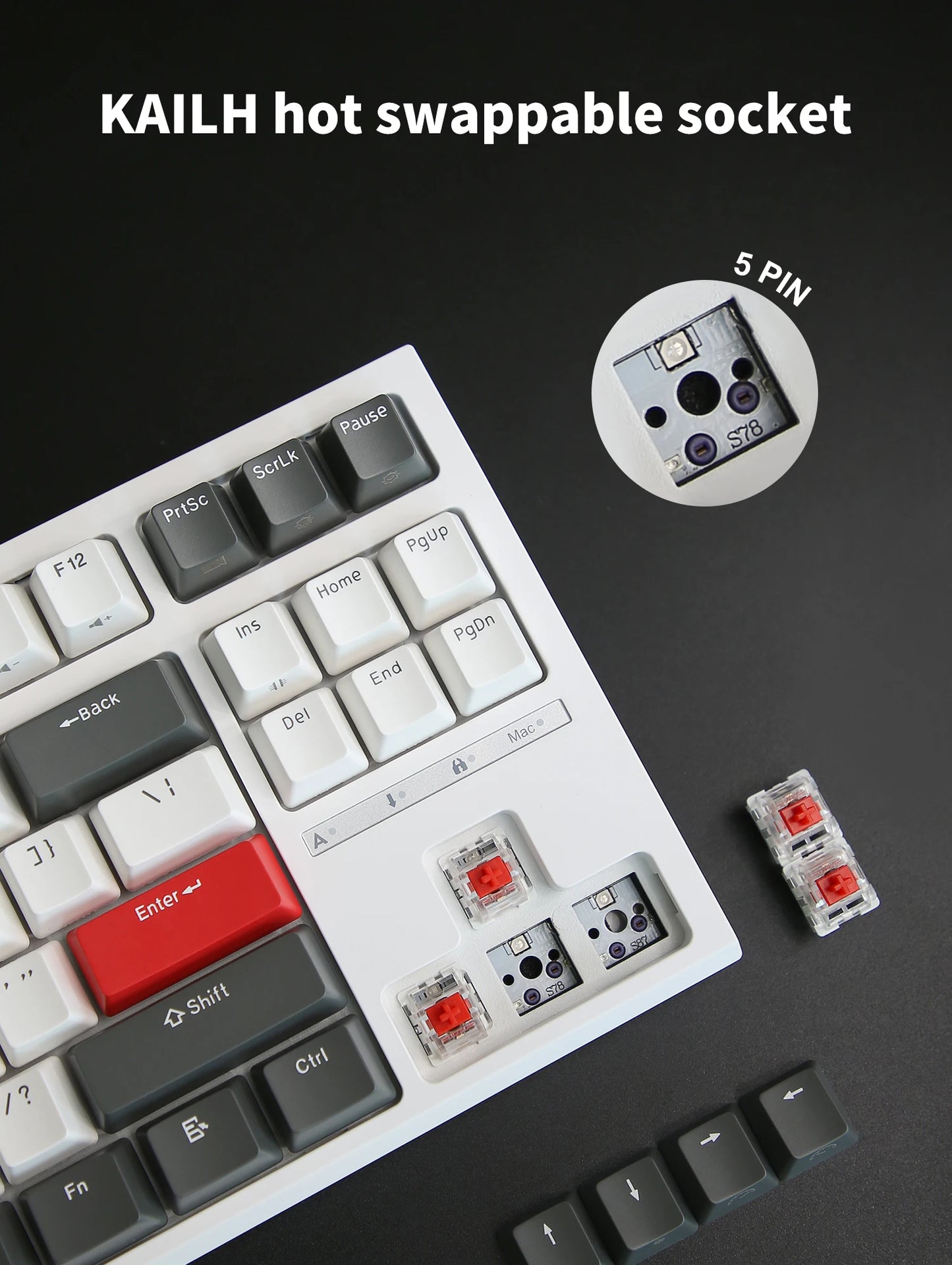 Teclado Mecânico Rk royal kludge r87 gamer brasileiro com fio 87 teclas rgb retro iluminado personalizadas