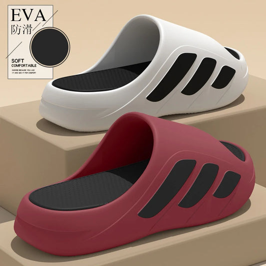 Chinelos masculinos slides com um sentido alto valor estético desgaste externo anti deslizamento fundo grosso