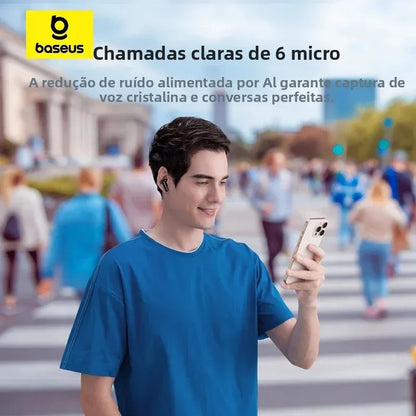 Fones de ouvido sem fio Bluetooth 6.0 50dB Baseus EP10 Pro ANC