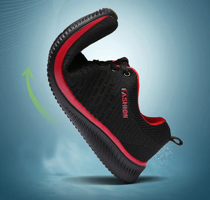 Tênis de corrida leve caminhada esportivos malha clássica respirável casuais masculinos mocassins