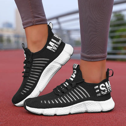 Tênis Feminino respirável atlético leve ao ar livre caminhada jogging