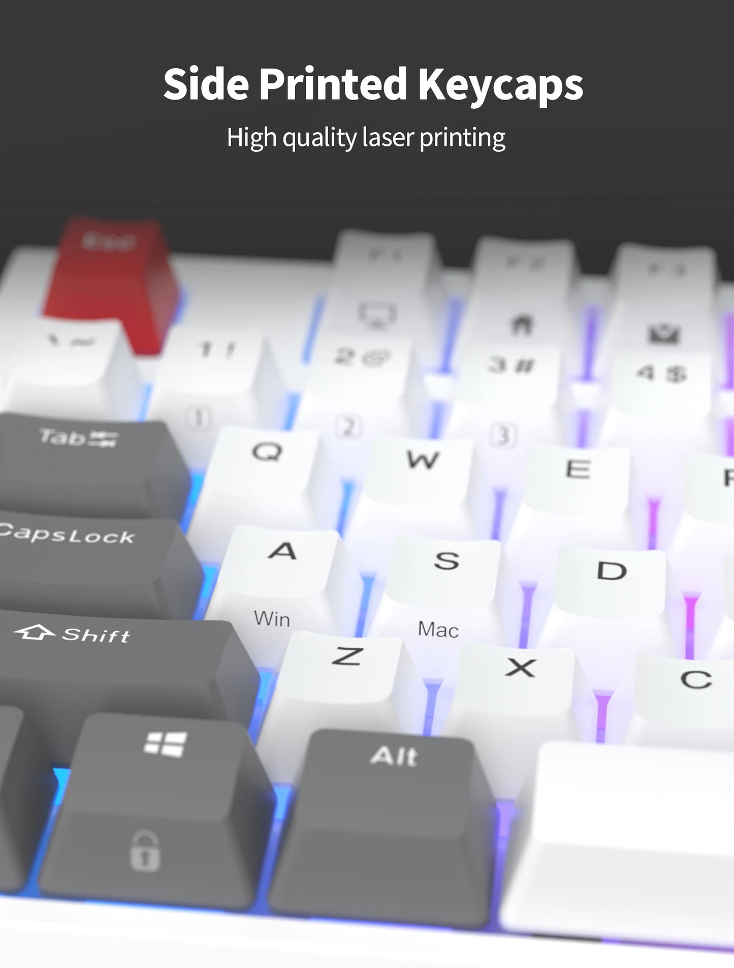 Teclado Mecânico Rk royal kludge r87 gamer brasileiro com fio 87 teclas rgb retro iluminado personalizadas