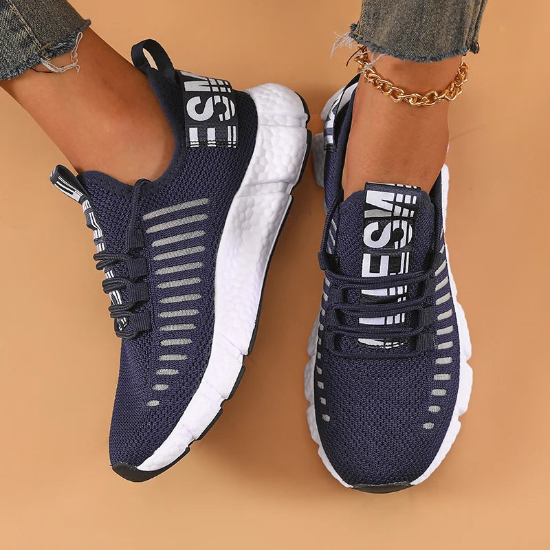 Tênis Feminino respirável atlético leve ao ar livre caminhada jogging