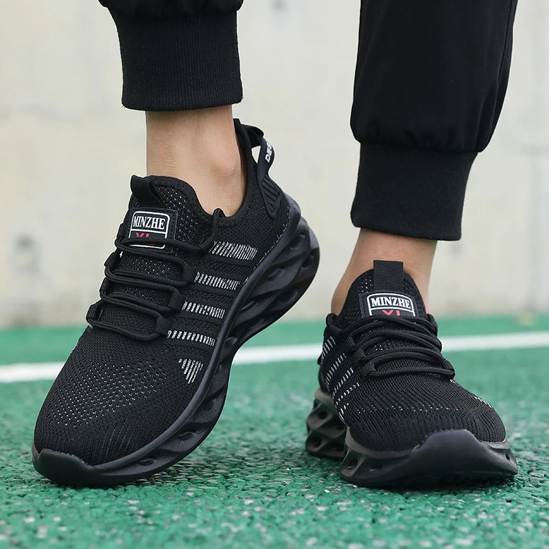 Tênis Unissex confortáveis casuais respirável tênis leves ao ar livre malha atlético jogging