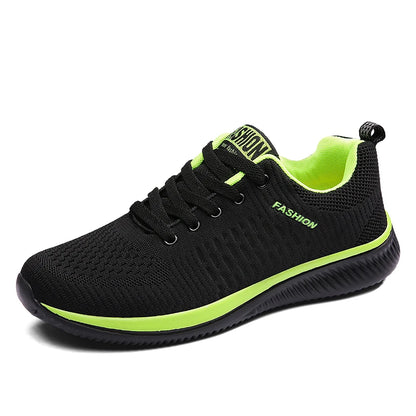 Tênis de corrida leve caminhada esportivos malha clássica respirável casuais masculinos mocassins