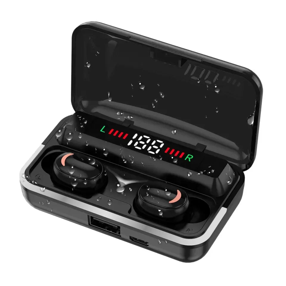 E10 Tws V5.1 Fones de ouvido sem fio Bluetooth Touch Sports Earphones com banco de energia, adequado para smartphones