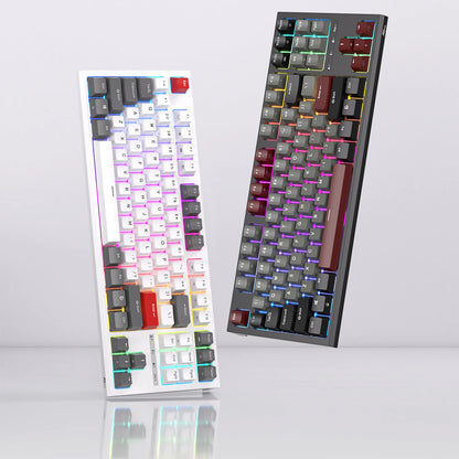 Teclado Mecânico Rk royal kludge r87 gamer brasileiro com fio 87 teclas rgb retro iluminado personalizadas
