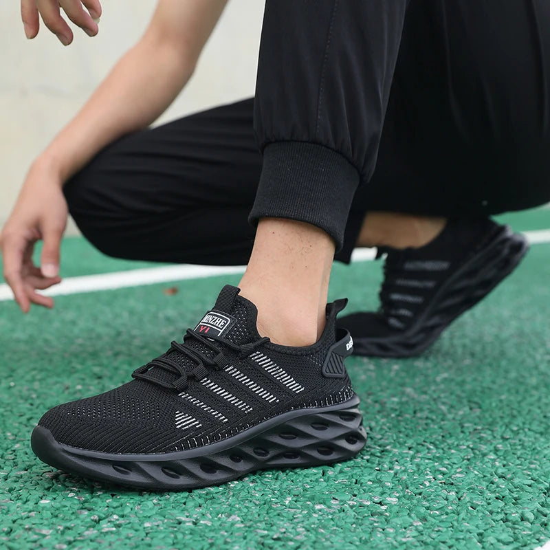 Tênis Unissex confortáveis casuais respirável tênis leves ao ar livre malha atlético jogging