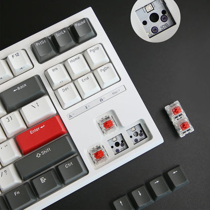 Teclado Mecânico Rk royal kludge r87 gamer brasileiro com fio 87 teclas rgb retro iluminado personalizadas