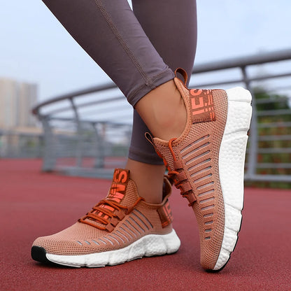 Tênis Feminino respirável atlético leve ao ar livre caminhada jogging