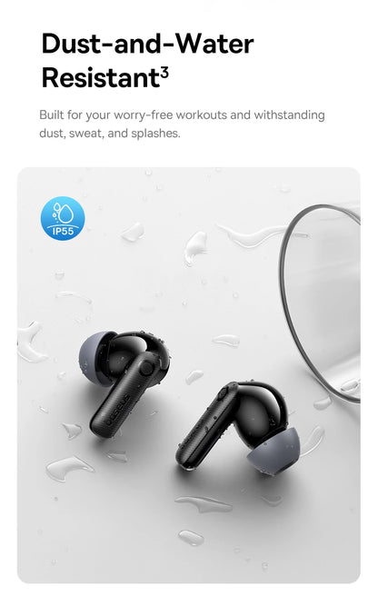 Fones de ouvido sem fio Bluetooth 6.0 50dB Baseus EP10 Pro ANC