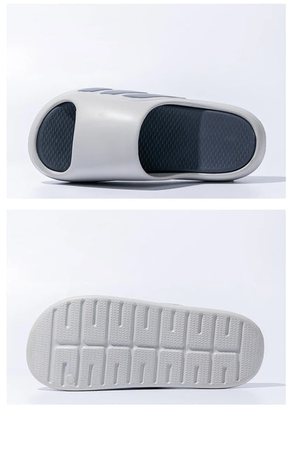 Chinelos masculinos slides com um sentido alto valor estético desgaste externo anti deslizamento fundo grosso