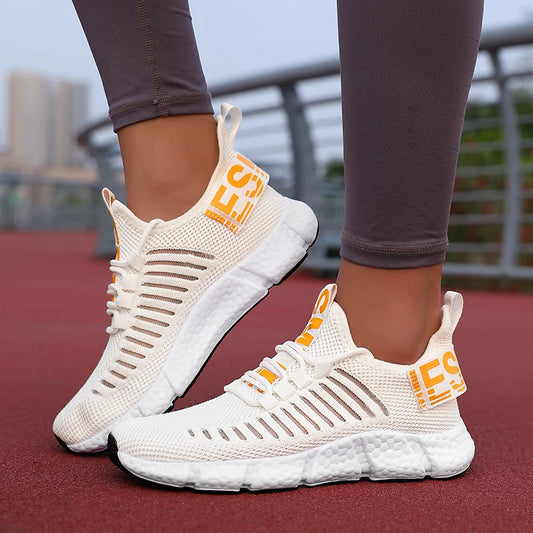 Tênis Feminino respirável atlético leve ao ar livre caminhada jogging