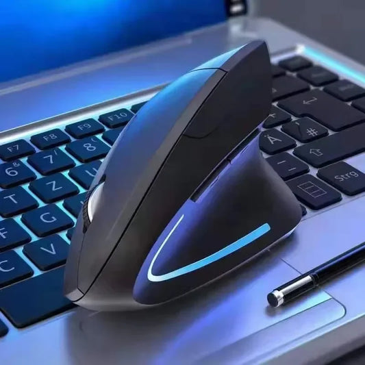 Rato vertical ergonômico 2.4ghz mouse óptico sem fio 3 dpi ajustável 800/1200/1600 6 botões para computador portátil desktop