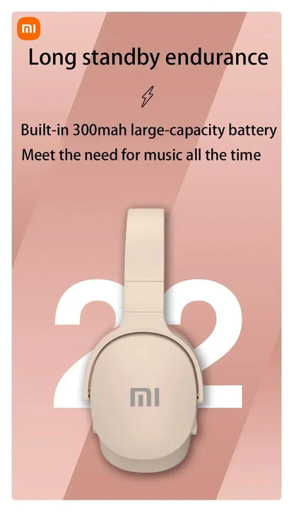 Xiaomi Wireless Bluetooth Headphones Over Ear HiFi Stereo Lightweight Foldable Headset Supports TF Cards 3.5mm Type-C Interface