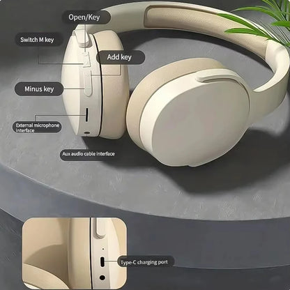 Xiaomi Wireless Bluetooth Headphones Over Ear HiFi Stereo Lightweight Foldable Headset Supports TF Cards 3.5mm Type-C Interface