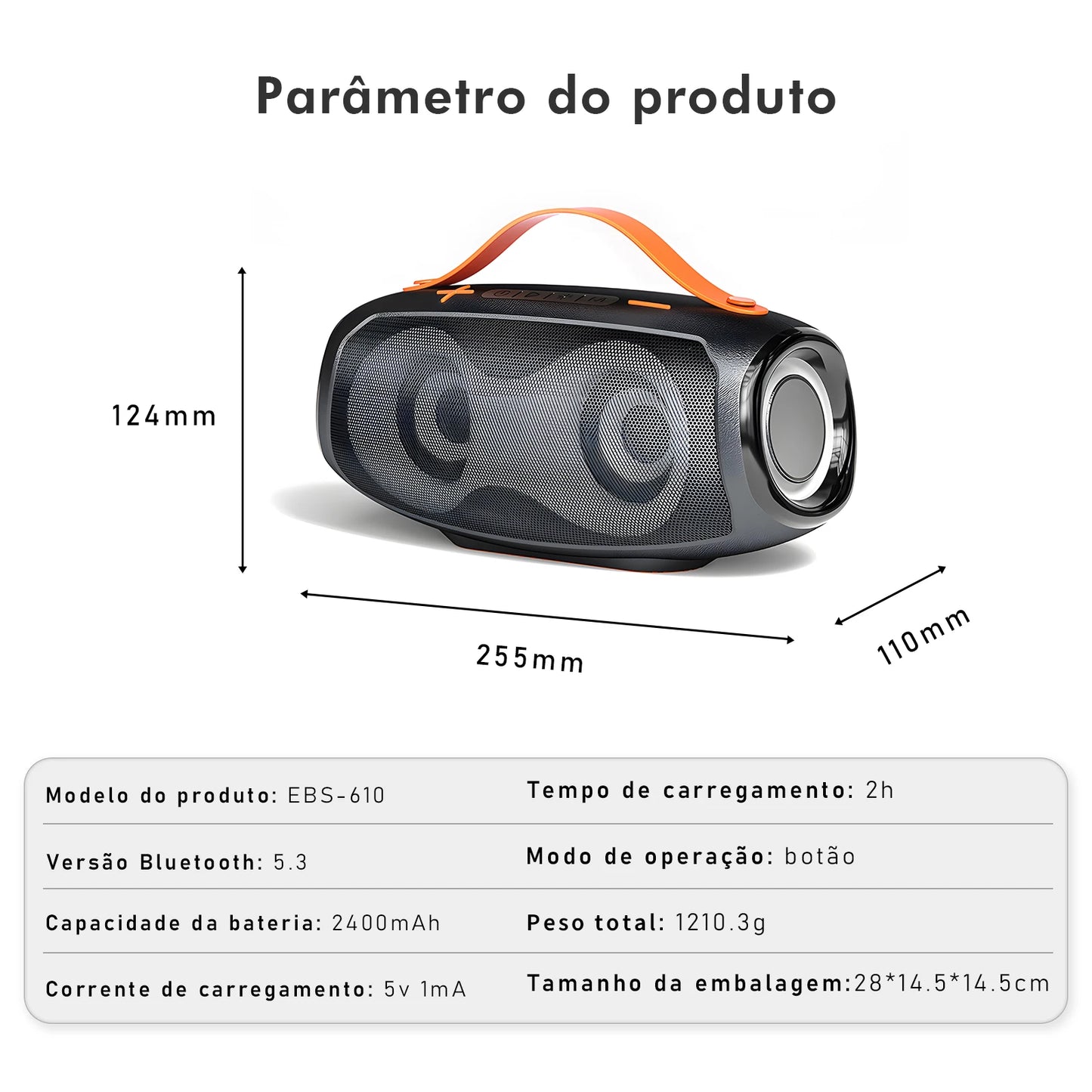 Caixa de som, bluetooth, pc, caixa de som bluetooth portátil, alto falante COIBEU