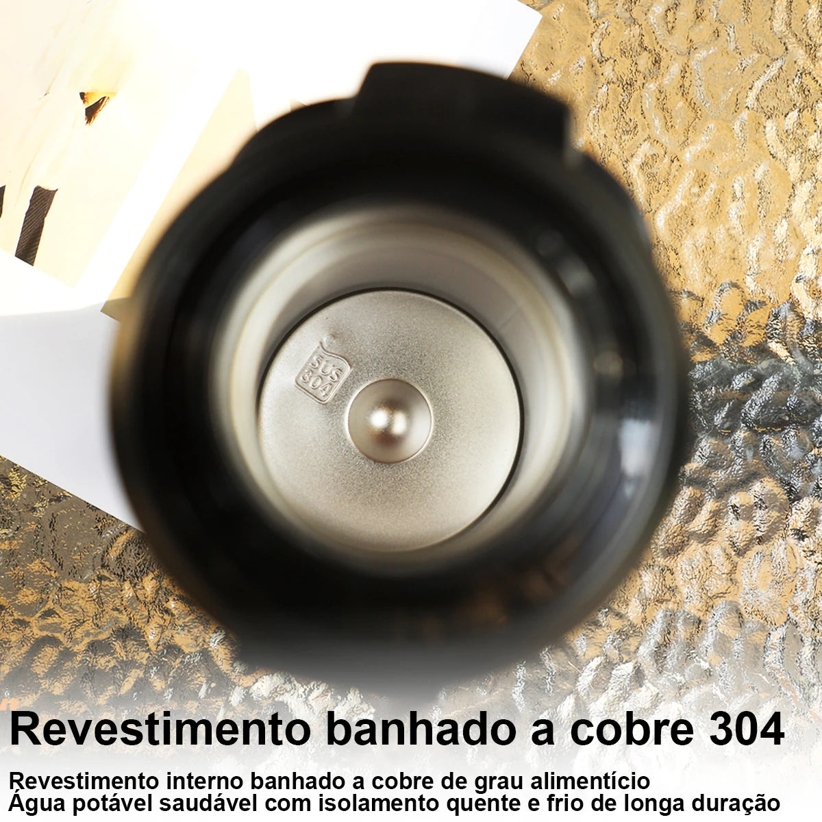 Garrafa Térmica de Água Camada Dupla Vácuo Aço Inoxidável，Capacidade extragrande Garrafa de Água Isolada para Uso Externo 2.4L