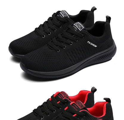 Tênis de corrida leve caminhada esportivos malha clássica respirável casuais masculinos mocassins