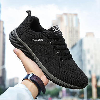 Tênis de corrida leve caminhada esportivos malha clássica respirável casuais masculinos mocassins