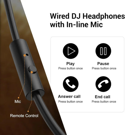 Headphones Professional Studio Pro 10/30/50 Oneodio Wired DJ Headphones With Microphone Over Ear HiFi Hi-Res Monitor Headset