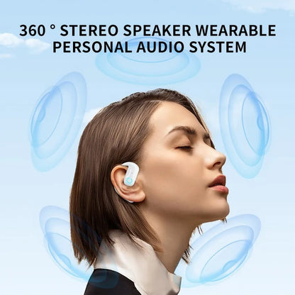 Fone de ouvido sem fio aberto Bluetooth 5.4 180 ° Rotação ajustável esquerda direita fone de ouvido universal com microfone esportivos